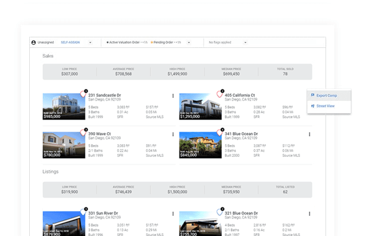 Home Valuation Property Report Integration
