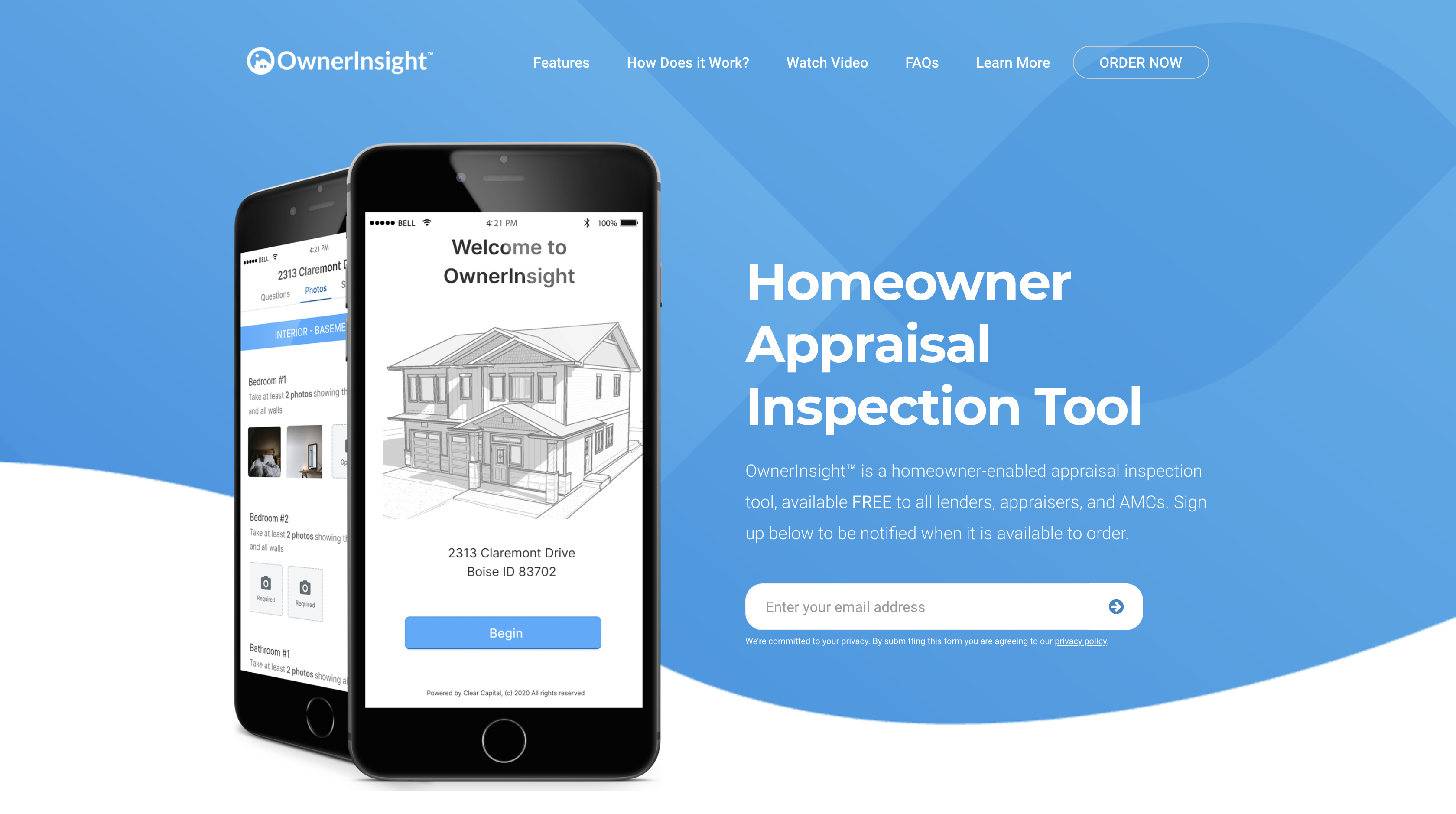 OwnerInsight, Homeowner Appraisal Inspection Tool, for lenders, appraisers, and AMCs