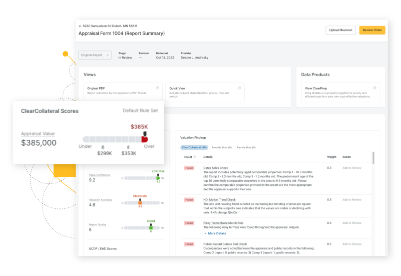 enhance your collateral underwriting efforts with ClearCollateral Review from Clear Capital