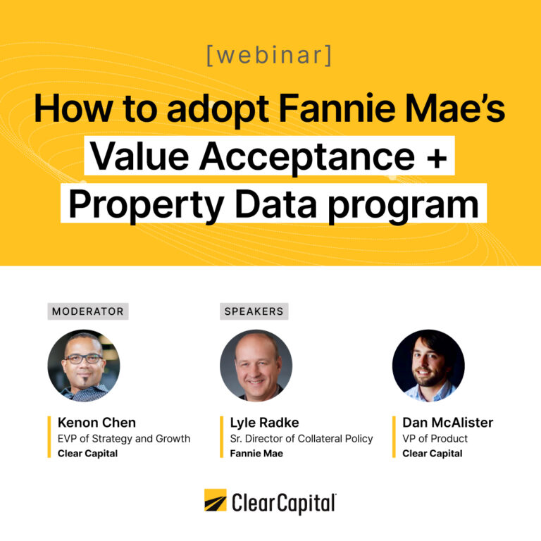 Clear Capital and Fannie Mae webinar graphic