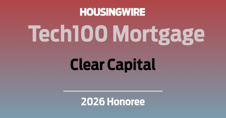 Clear Capital named 2026 HousingWire Tech100 Mortgage winner